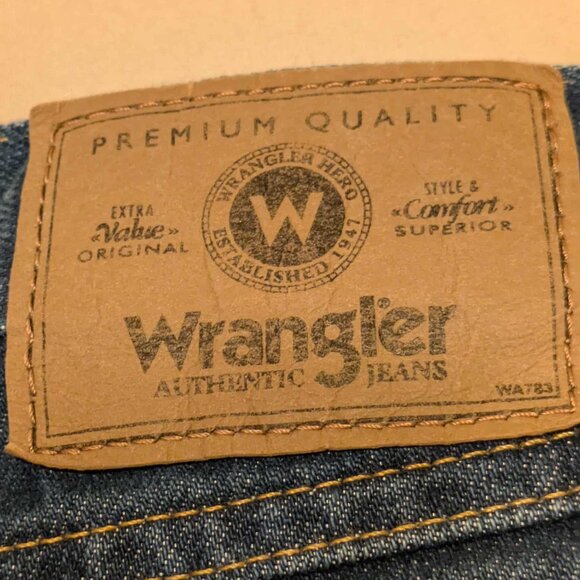 Wranglers Jeans Mens 42 x 29 Premium Quality 4 Pocket Dark Wash Pullon Denim - Picture 13 of 16